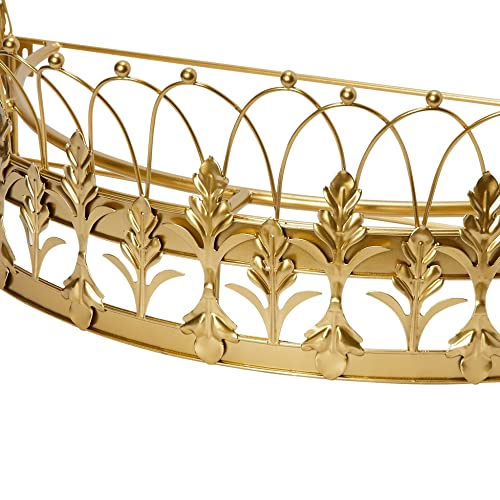 Creative Co-Op Decorative Metal Curtain or Canopy Crown, Gold Finish