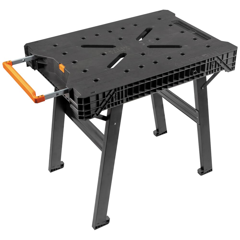 Klein Tools 54410MB MODbox Work Bench, Folding Work Table, Portable Workstation, 1000-Pound Capacity, Compatible with MODbox Rail System Klein Tools