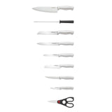 Farberware 15-Piece High-Carbon Stamped Stainless Steel Kitchen Knife Set with Wood Block, Steak Knives, Razor-Sharp, Black, Ultra-Sharp Blades, Ergonomic Comfort Grip Farberware