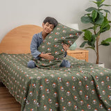Berkshire Blanket Peanuts® Kids Sheet Set Queen Size - 4 Pieces,Cute Character Snoopy Printed Soft Microfiber Bed Sheets,Snoopy Giddy Up Cowboy Sheets Moss Berkshire Blanket