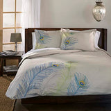 100% Cotton, 3-Piece King/California King, Single Ply, Soft, Embroidered Peacock Duvet Cover Set Superior