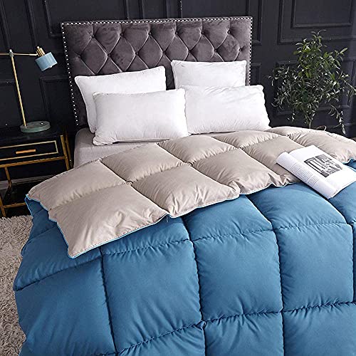 Quilt Four Seasons Duvet Cool in Summer Single Double Solid Color Duvet Warm Bedding Light Microfiber Soft Summer Duvet Summer Cool Quilt (Color : Rust Red Size : 180220) (Ocean Blue 180 * 220) WoodArtSupply