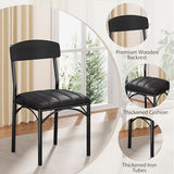 Round Dining Table Set for 4, Kitchen Table and Chairs for 4, Circle Table Round Pedestal Dining Room Dinner Dinette Table Set,5 Piece Space Saving Wood Kitchen & Dining Room Tables (Black, 42In) Jocoevol