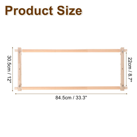 PATIKIL Needlepoint Embroidery Tapestry Scroll Frame, 33"x12" Beech Wooden Cross Stitch Frame Holder Quilting Hoop Stand Stitching Frame for Sewing PATIKIL