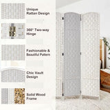 Rose Home Fashion 6 ft Tall Room Divider, Room Dividers and Folding Privacy Screens, 15.7in Privacy Screen 4 Panel Partition Temporary Wall Separation for Private, White Rose Home Fashion