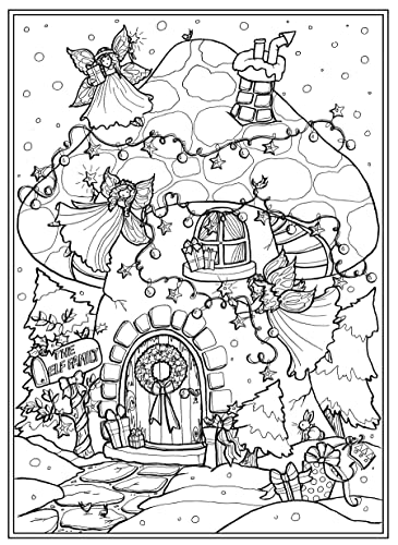 Creative Haven Enchanted Christmas Coloring Book (Adult Coloring Books: Christmas) Dover Publications