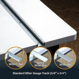 POWERTEC Router Table Top 24” x 32” w/Phenolic Template Precision Router Base with Insert Plate & Rings for Woodworking (71685) POWERTEC