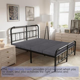 MeMoreCool Folding Foam Futon Mattress Queen, Foldable Japanese Floor Mattress, Sleeping Mat Pad for Adults Guests Sleepovers, 3 in Thick Tatami Mat Portable Shikibuton, Dark Grey MeMoreCool