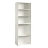 Sauder Beginnings 3-Shelf Bookcase, Bookshelf with Adjustable Storage Shelves, L: 24.57" x W: 11.50" x H: 71.18", Soft White Sauder