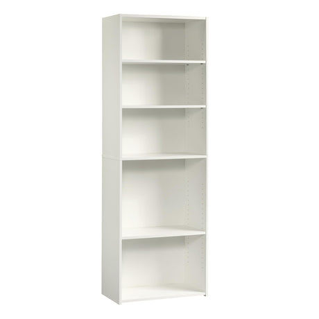 Sauder Beginnings 3-Shelf Bookcase, Bookshelf with Adjustable Storage Shelves, L: 24.57" x W: 11.50" x H: 71.18", Soft White Sauder