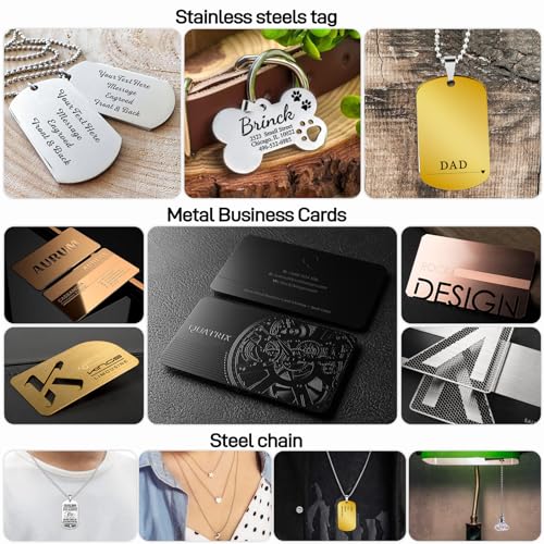Adrattnay Laser Material Explore Kit, 170PCS Laser Engraving Supplies for Crafting,17 Kinds Blanks Includes Basswood, Birch, Acrylic, Leather, Metal for Engraver Machine Adrattnay