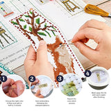 ACRNIGHEET 6 PCS Cross Stitch Bookmark Kit Animals Patterns DIY Stamped Embroidery Bookmark Kit DIY Bookmarks Crossstitch Kits Adul Stamped Embroidery Bookmarks with Instructions 11CT