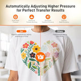 Heat Press Machine for T Shirts, 15"x15" Auto Shirt Press Machine w/ 4 Memory Modes, 15 Mins Auto-Off, Precise Temp/Timer Control, Fast Even Heat for Sublimation, HTV, Heat Transfer Projects GOCHIFIX