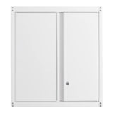 LUCYPAL Metal Wall Storage Cabinet with Shelves,Garage Wall Mounted Steel Storage Cabinet with Locking Doors for Garage,Home,Office,Kitchen,White LUCYPAL