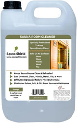 Sauna Shield Sauna Room Cleaner: Renews & Cleanses Sauna Rooms & Sauna Wood (1.32 Gallons) Sauna Shield