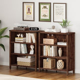 Rustic Oak 3-Shelf Bookcase by BON AUGURE - Stylish Floor-Standing Storage for Home & Office BON AUGURE