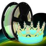 FLASHFORGE Rapid PLA Filament 1.75mm Luminous Melody, 500mm/s High Speed Printing, Glow in the Dark 3D Printer Filament 1kg Spool, Dimensional Accuracy +/- 0.02mm, Brilliant, Long-Lasting Glow