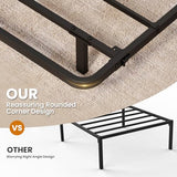 Kaelidra Queen Size Floating Bed Frame with LED Lights, Heavy Duty Metal Platform Floating Bed Frame with Charging Station, No Box Spring Needed, Easy Assembly, Noise Free Kaelidra