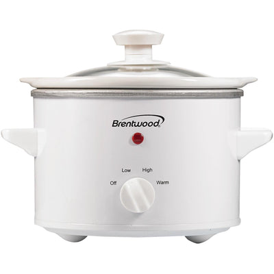 Brentwood Slow Cooker, 1.5 Quart, White