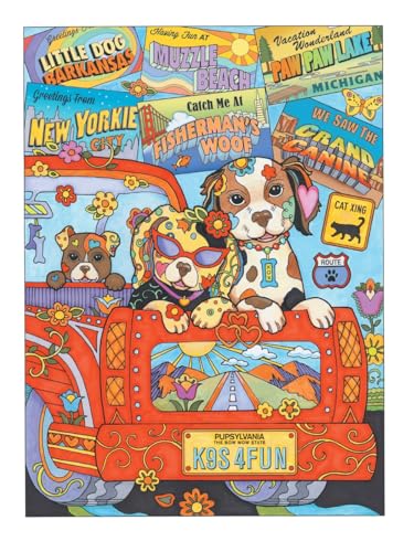 Creative Haven Dazzling Dogs Coloring Book: Relaxing Illustrations for Adult Colorists (Adult Coloring Books: Pets) Dover Publications