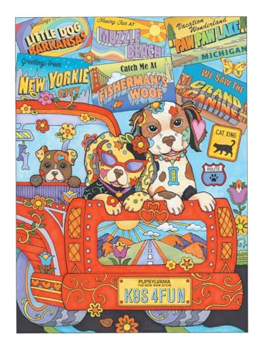 Creative Haven Dazzling Dogs Coloring Book: Relaxing Illustrations for Adult Colorists (Adult Coloring Books: Pets)