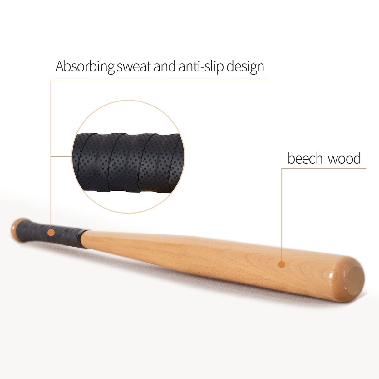 Baseball Bat Adult,Classic Wooden Youth Baseball Bat for Baseball Training,Home Self Defense Baseball Bats for Kids Teenagers Vliuxn