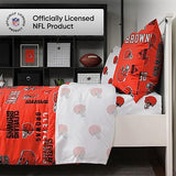 FOCO Cleveland Browns NFL Team Color Bed In a Bag Comforter Bedding 5 Piece Twin Set FOCO