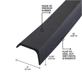 M-D Building Products 03749 16 ft. Black Rubber Garage Door Bottom Seal M-D Building Products