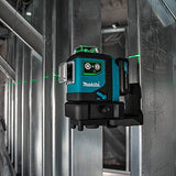 Makita SK700GDNAJ 12V max CXT® Lithium-Ion Cordless Self-Leveling 360° 3-Plane Green Laser Kit (2.0Ah), Class II, 510-530 nm, <2 mW Makita