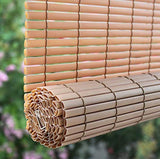 Radiance Vinyl Rollup Shade 36 in. W x 72 in. H Bamboo Cordless2 LH