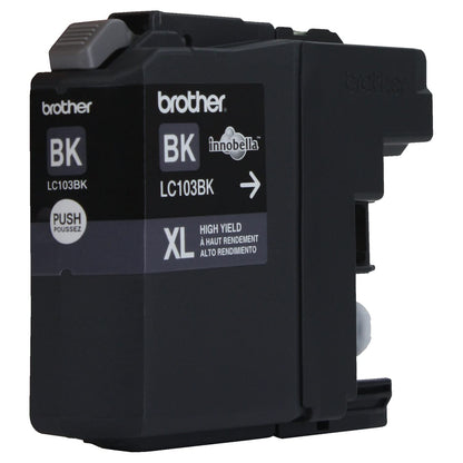 Brother Genuine High Yield Black -Ink -Cartridge, LC103BK, Replacement Black -Ink, Page Yield Up To 600 Pages, Amazon Dash Replenishment -Cartridge, LC103, 1 OEM -Cartridge