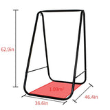 PIRNY Hammock Chair Stand,Include Large Hanging Indoor Swing,MAX Load 500 LBS, Heavy-Duty Steel Hammock Stand for Indoor Outdoor(Grey) PIRNY