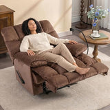 Euthymia Oversized Recliner Chair, Big and Tall Recliner Chairs for Adults 400LBS, Large Recliner Chair, Extra Wide Recliner for Living Room, Brown