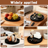 Decorative Tray for Coffee Table 11" Black Round Concrete Home Decor Serving Trays for Accent Table, Console Table for Kitchen, Living Room, Home Decor(Black) YOSINXU