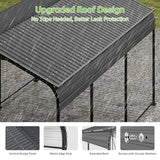 10x15FT Metal Carport, Heavy Duty Frame with Updated Galvanized Steel Roof, Enhanced Base, Outdoor Garage Car Storage Shelter for Cars, Boats, Tools, Party Real Relax