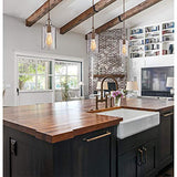 Westinghouse 6371300, Barnwood Finish with Clear Textured Glass Carmen One-Light Indoor Mini Pendant, Size Westinghouse