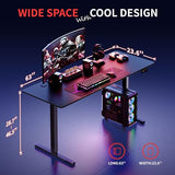 Shintenchi Standing Desk, 63x24 Inch Height Adjustable Electric Sit Stand up Desk, Ergonomic Rising Computer Table, Modern Lift Gaming Desk Workstation for Home Office, White Shintenchi