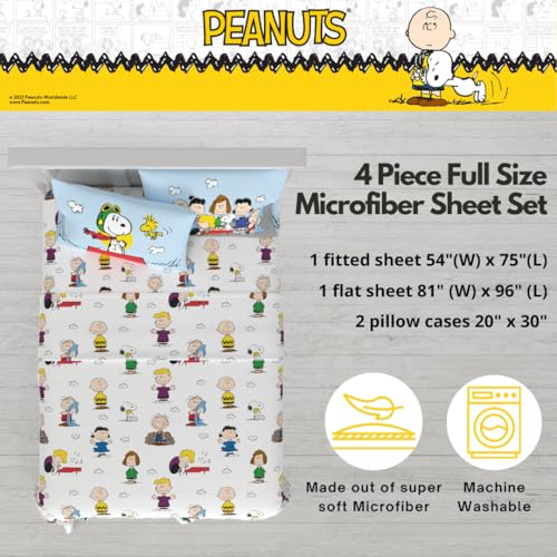 Collectibles Peanuts Snoopy Bedding Super Soft Cozy Microfiber 4 Piece Full Sheet Set, (Officially Licensed Product) by Franco Franco
