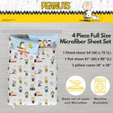 Collectibles Peanuts Snoopy Bedding Super Soft Cozy Microfiber 4 Piece Full Sheet Set, (Officially Licensed Product) by Franco Franco