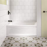 American Standard 2544202.02 Town Square S 60"x32" Bathtub-Left Drain in White American Standard