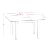 East West Furniture NOAN3-OAK-C 3 Piece Kitchen Table Set Contains a Rectangle Dining Table with Butterfly Leaf and 2 Linen Fabric Dining Room Chairs, 32x54 Inch, Oak East West Furniture