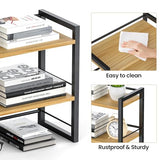 ART-GIFTREE 2-Tier Wood Desk Shelf Organizer for Office and Home Storage - Black ART-GIFTREE