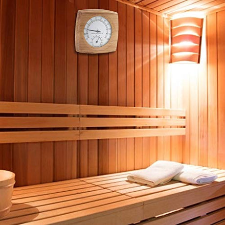 Thermometer Hygrometer Wood Sauna Accessories for Steam Room Cedar Cedar Wood Thermo Hygrometer Sauna Room Indoor Hygrometer Hygrometer Home Sauna Home Hygrometer Indoor Sauna Generic