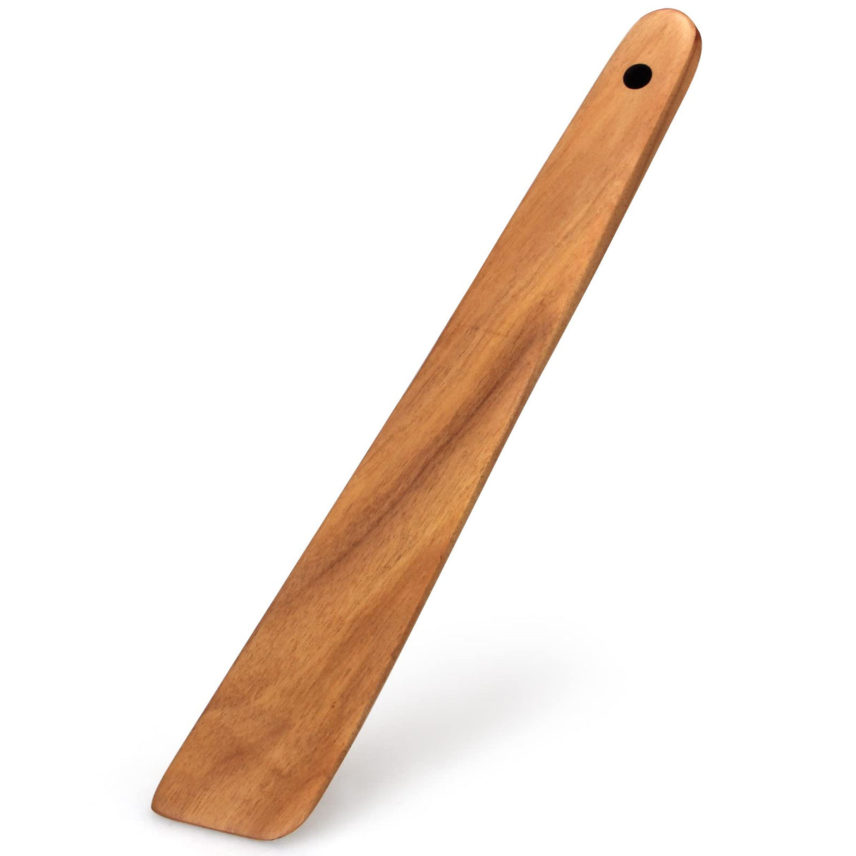 12 Inch Best Wood Spatula for Cooking Teak Kitchen Spatula Turner Flat Wooden Sourdough Spatula for Baking, Scraper Spatula Non Stick Cooking Utensil Egg Flipping Spatula Stirring Spurtle Spatula Ayiaren