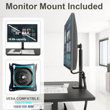 Natwind Mobile Workstation Cart with Monitor Mount, Height Adjustable Rolling Computer Desk with Cable Management Tidy, Heavy-Duty Standing Desk with CPU Holder for Office, School, Medical, Workshop Natwind