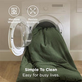 Bedsure Waffle Comforter Set Queen, Soft and Breathable Dark Green Bedding Comforter Set, 3 Pieces, 1 Waffle Weave Comforter (90"x90") and 2 Pillowcases (20"x26") Bedsure
