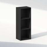 Furinno Reed Closet Organizers and Storage, 3-Tier Closet Organizer, Open Shelf Closet Storage, for Wardrobe, Bedroom, Living Room, Blackwood Furinno