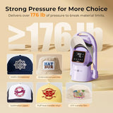 HTVRONT Auto Hat Press Machine - Hat Heat Press Machine with Precise Temp&Timer Control, Hat Heat Press Machine for Caps with 2 Platens, Compatible with DTF Film, Embroidery, Sublimation (Purple) HTVRONT