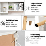 Giantex Storage Cabinet, Free Standing Pantry Cabinet with 2 Door Cabinet and 5 Shelves, Home Office Furniture Bookcase, Side Cabinet, Cupboard, Wood Cube Organizer (White) Giantex