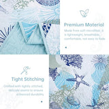 Dinjoy Coastal Quilt Set Twin Size, Blue Ocean Beach Themed Bedding Set Coral Seashell Conch Starfish Pattern Microfiber Lightweight Summer Bedspread Coverlet Bed Set All Season(68x86 Inch) Dinjoy